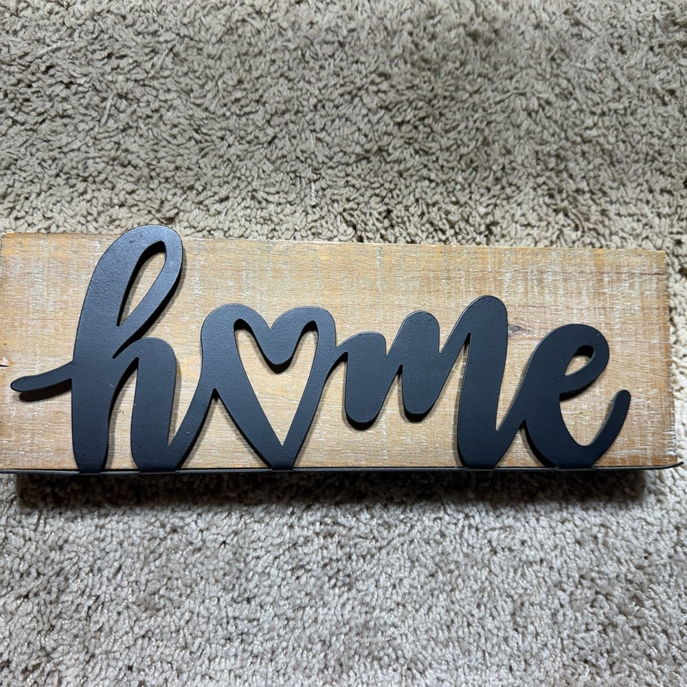 Black Home Wall Decor Sign